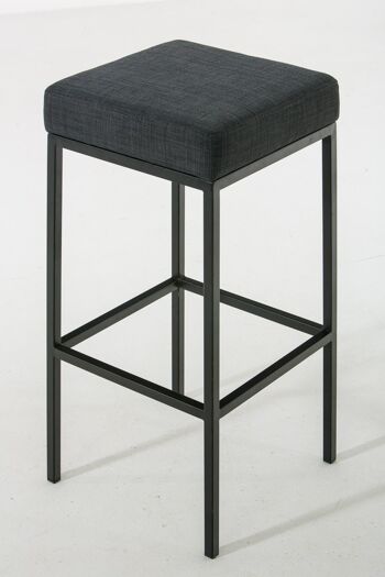 Tabouret de bar Montreal B80 tissu gris foncé 37x37x80 gris foncé Matière métal 2