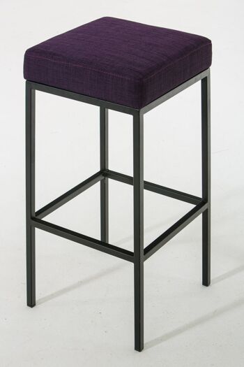 Tabouret de bar Montreal B80 tissu violet 37x37x80 violet Matière métal 2