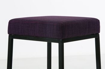 Tabouret de bar Montreal B80 tissu violet 37x37x80 violet Matière métal 4