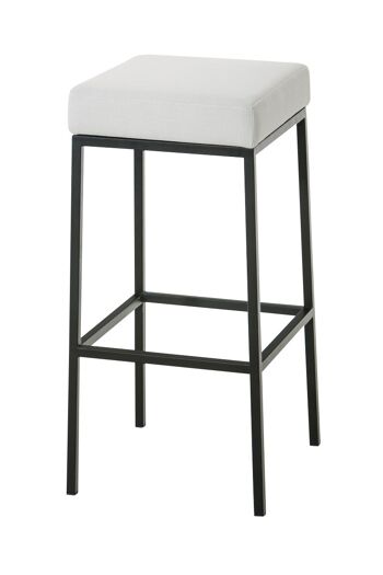 Tabouret de bar Montreal B80 tissu blanc 37x37x80 blanc Matière métal 1