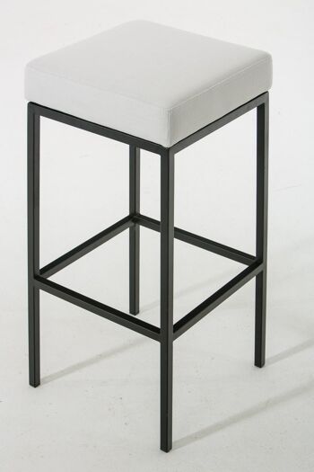 Tabouret de bar Montreal B80 tissu blanc 37x37x80 blanc Matière métal 2