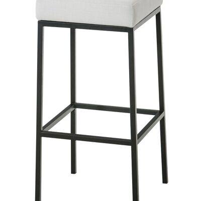 Tabouret de bar Montreal B85 tissu blanc 37x37x85 blanc Matière métal