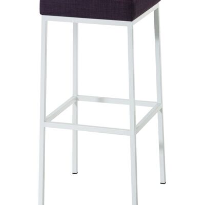 Taburete de bar Montreal W80 tejido violeta 37x37x80 violeta Material metal