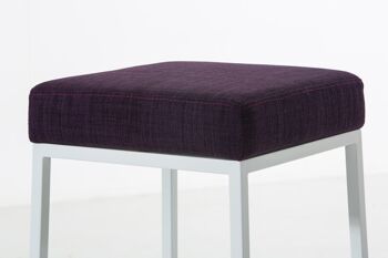 Tabouret de bar Montreal W80 tissu violet 37x37x80 violet Matière métal 4