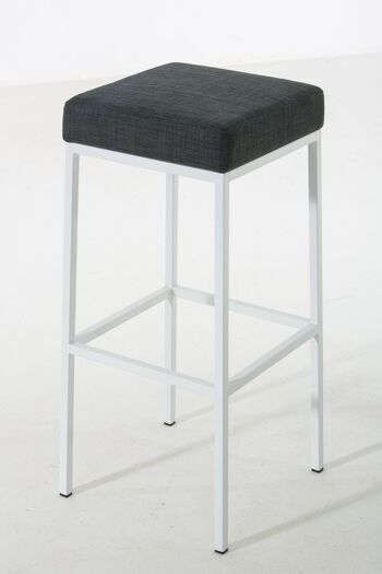 Tabouret de bar Montreal W85 tissu gris foncé 37x37x85 gris foncé Matière métal 2