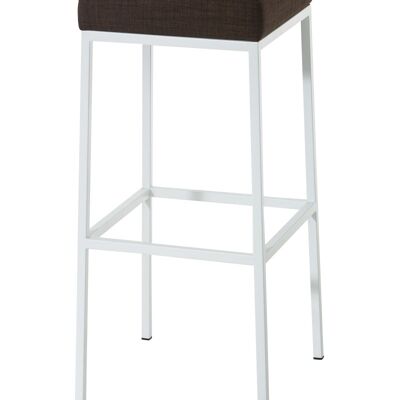 Tabouret de bar Montreal W85 tissu marron 37x37x85 marron Matière métal