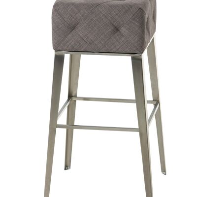 Bar stool Plano fabric Gray 41x41x77 Gray  stainless steel