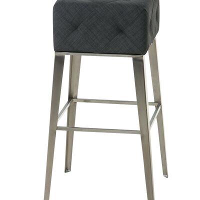 Bar stool Plano fabric dark gray 41x41x77 dark gray  stainless steel