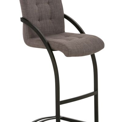 Bar stool Dakota B fabric Gray 57x47x113 Gray Material