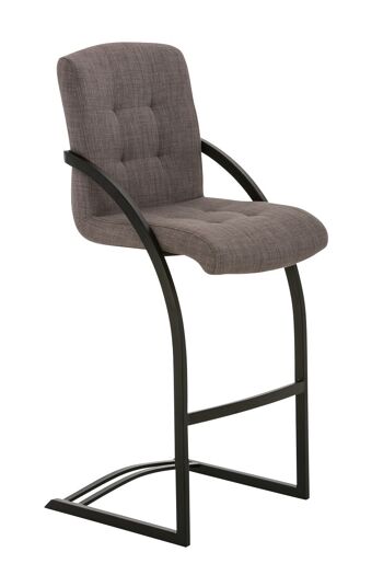 Tabouret de bar Dakota B tissu Gris 57x47x113 Gris Matière 1