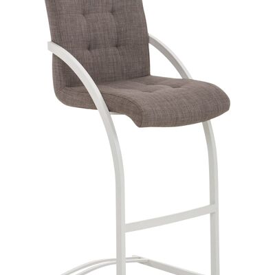 Barhocker Dakota W Stoff Grau 57x47x113 Graues Material