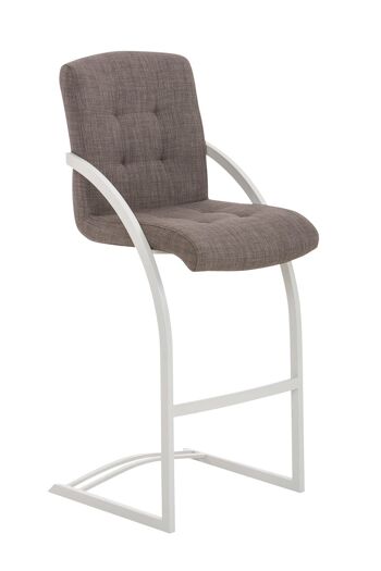 Tabouret de bar Dakota W tissu Gris 57x47x113 Gris Matière 1