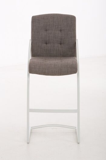 Tabouret de bar Dakota W tissu Gris 57x47x113 Gris Matière 2