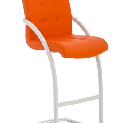 Bar stool Dakota W orange 57x47x113 orange leatherette Metal matte black