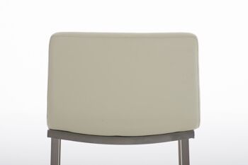 Tabouret de bar Carlton E78 crème 45x44x104 similicuir crème acier inoxydable 4