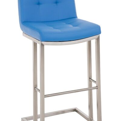 Barhocker Carlton E78 blau 45x44x104 blau Kunstleder Edelstahl