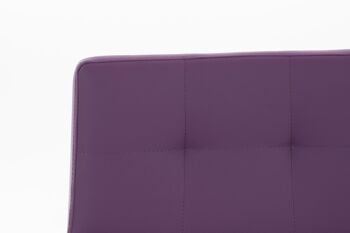 Tabouret de bar Carlton E78 violet 45x44x104 cuir artificiel violet acier inoxydable 5