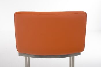 Tabouret de bar Carlton E78 orange 45x44x104 cuir artificiel orange acier inoxydable 3