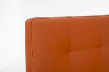 Tabouret de bar Carlton E78 orange 45x44x104 cuir artificiel orange acier inoxydable 4