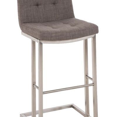 Taburete de bar Carlton E78 tejido Gris 45x44x104 Gris Material acero inoxidable