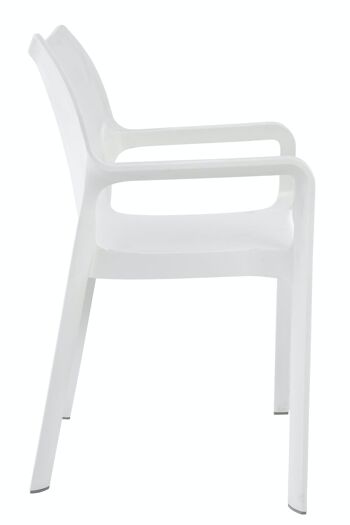 LOT de 2 chaises empilables DIVA blanc 53x57x84 plastique plastique blanc 3