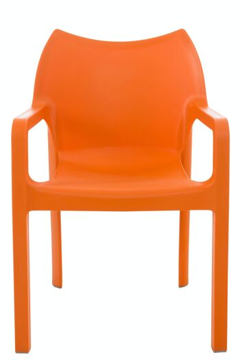 LOT de 2 chaises empilables DIVA orange 53x57x84 plastique plastique orange 2