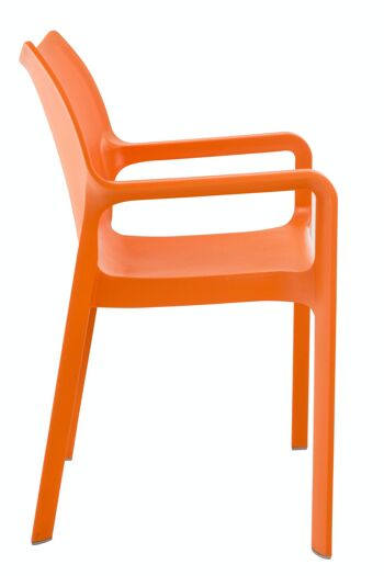 LOT de 2 chaises empilables DIVA orange 53x57x84 plastique plastique orange 3