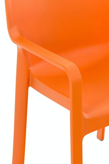 LOT de 2 chaises empilables DIVA orange 53x57x84 plastique plastique orange 5