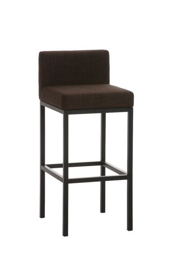 Tabouret de bar Goa B77 tissu marron 44,5x40x96,5 marron Matière Métal chromé 1