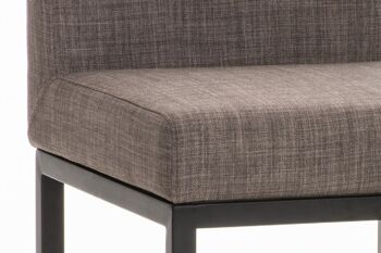 Tabouret de bar Goa B77 tissu Gris 44,5x40x96,5 Gris Matière Métal chromé 3