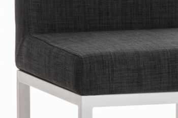 Tabouret de bar Goa W77 tissu gris foncé 44,5x40x96,5 gris foncé Matière Métal chromé 3