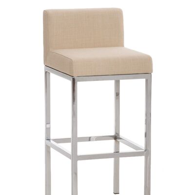 Bar stool Goa C77 fabric cream 44.5x40x96.5 cream Material Chromed metal