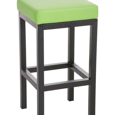 Taburete de bar Taylor B80 vegetal 43x43x80 cuero artificial vegetal Metal negro mate