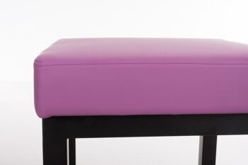 Tabouret de bar Taylor B80 violet 43x43x80 cuir artificiel violet Métal noir mat 3