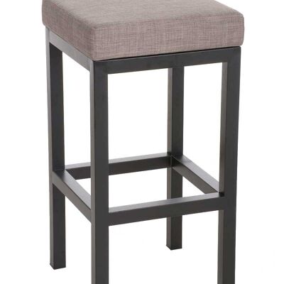 Barhocker Taylor B80 Stoff Grau 43x43x80 Grau Material Metall mattschwarz