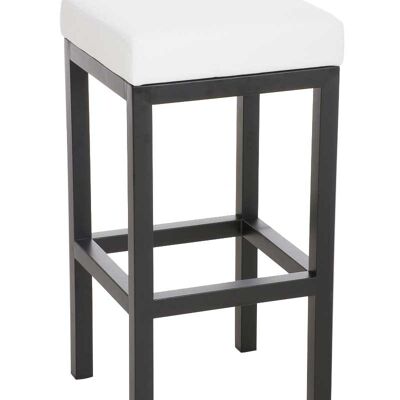 Bar stool Taylor B80 fabric white 43x43x80 white Material Metal matte black