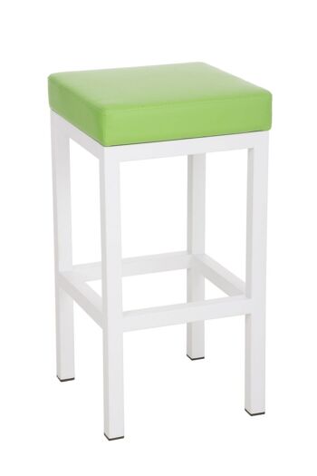 Tabouret de bar Taylor W80 végétal 43x43x80 cuir artificiel végétal métal 1