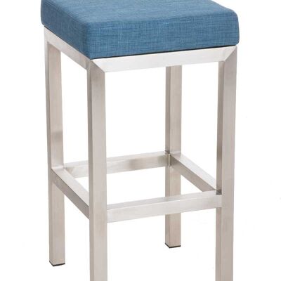 Barhocker Taylor E85 Stoff blau 43x43x85 blau Material Edelstahl