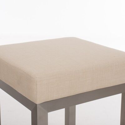 Bar stool Taylor E85 fabric cream 43x43x85 cream Material stainless steel