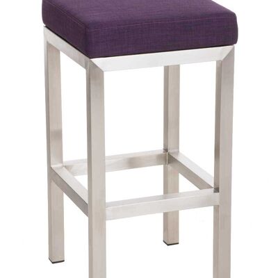 Sgabello da bar Taylor E85 tessuto viola 43x43x85 viola Materiale acciaio inossidabile