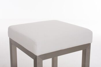 Tabouret de bar Taylor E80 FABRIC blanc 43x43x80 blanc Matériau acier inoxydable 2