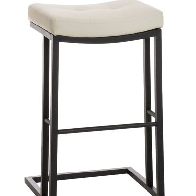 Bar stool Nepal B78 cream 42x48x78 cream leatherette Metal matte black