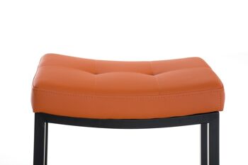 Tabouret de bar Nepal B78 orange 42x48x78 simili cuir orange Métal noir mat 4