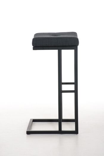 Tabouret de bar Nepal B78 tissu gris foncé 42x48x78 gris foncé Matière Métal noir mat 3