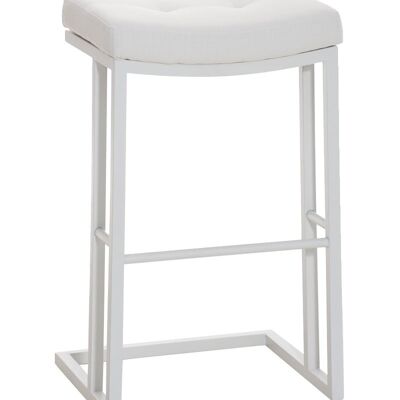 Taburete de bar Nepal W78 tejido blanco 42x48x78 blanco Material metal