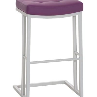 Taburete de bar Nepal W78 violeta 42x48x78 polipiel metal violeta