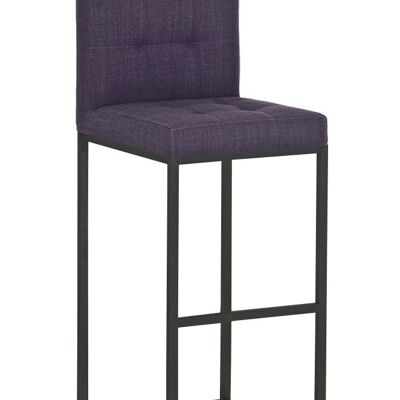 Sgabello da bar Edinburgh B77 FABRIC viola 45x41x103,5 viola Materiale Metallo nero opaco