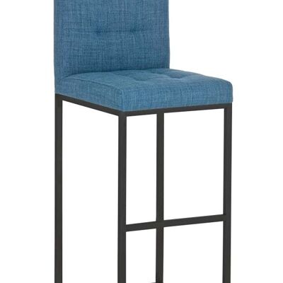 Barhocker Edinburgh B77 FABRIC blau 45x41x103,5 blau Material Metall matt schwarz