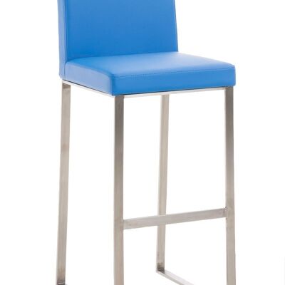 Barkruk Belfast E78 blauw 48x41x102 blauw kunstleer roestvrij staal