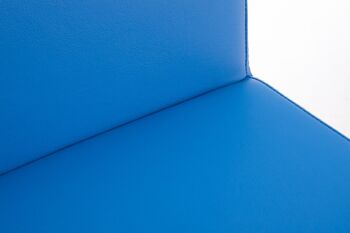 Tabouret de bar Belfast E78 bleu 48x41x102 cuir artificiel bleu acier inoxydable 6